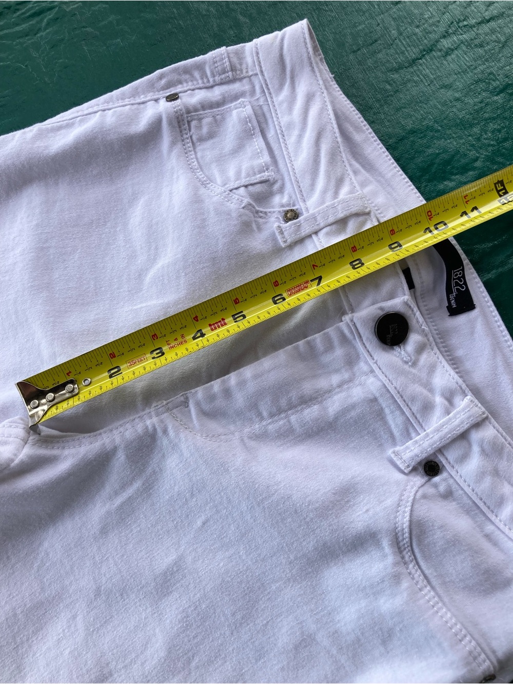 1822 Denim Stretch Ankle Butter Jeans White Slim Fit Size 10 - Picture 11 of 13